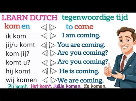 LEARN DUTCH NT2 Nederlands Grammatica Tegenwoordige Tijd YouTube