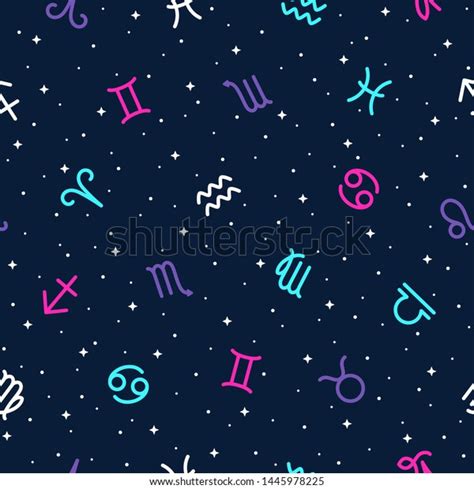 Simple Flat Zodiac Signs Horoscope Symbols Stock Vector Royalty Free