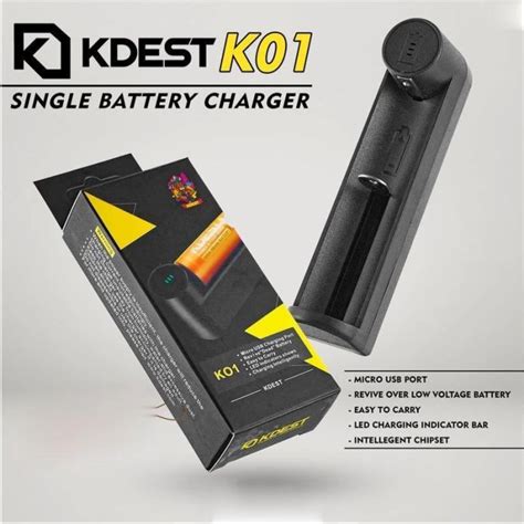 Original KDEST 1 Slot K01 2A Battery Charger Lazada