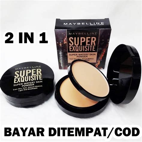 Super Exquisite Bedak Maybelline 2in1 Padat Basah Hitam Super Watery