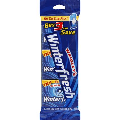 Winterfresh Gum, Slim Packs 3 Ea | Chewing Gum | Festival Foods Shopping