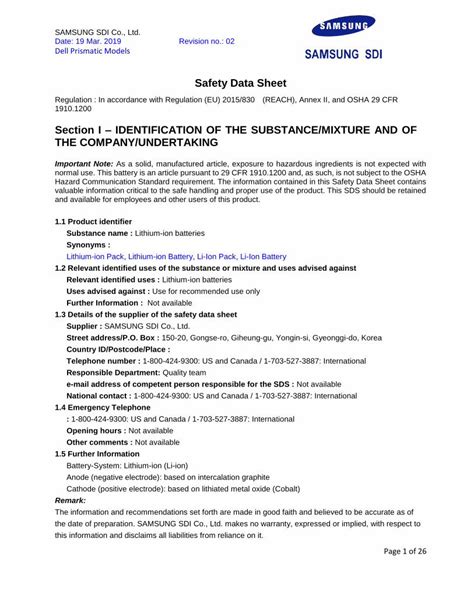 PDF Safety Data Sheet IDENTIFICATION OF THE 5 1 Extinguishing