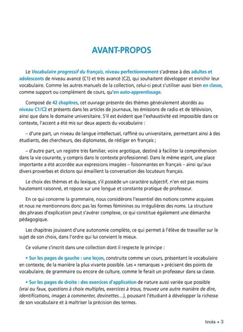 Vocabulaire Progressive Niveau Perfectionnement Pdf