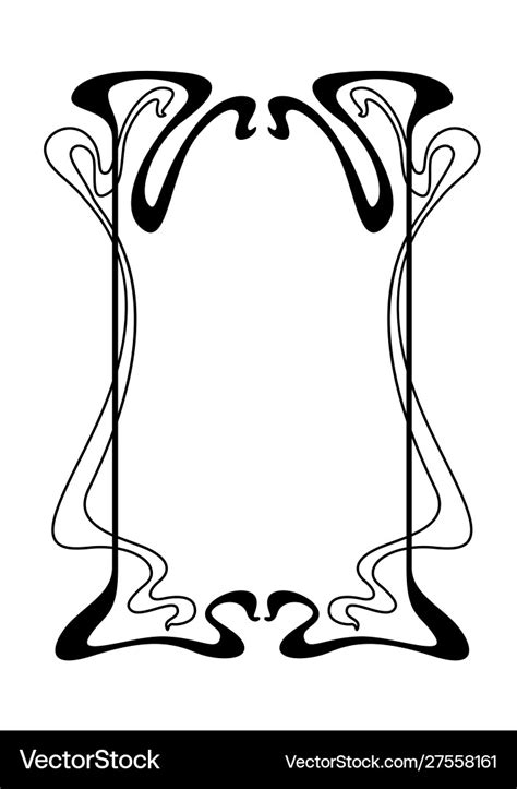 Frame With Art Nouveau Ornament Royalty Free Vector Image