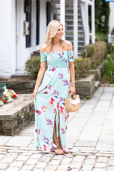 Blue Floral Maxi Dress From Red Dress Boutique The Glamorous Gal The Glamorous Gal