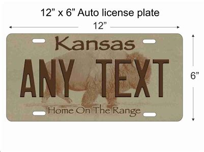 Kansas state replica License Plate personalized with your design custom ...