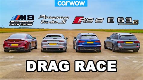 Bmw M Gc V Audi Rs V Amg E S V Porsche Panamera Drag Race