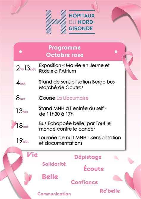 Calam O Affiche Programme Octobre Rose