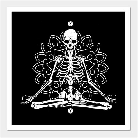 Skeleton Yoga Poses Yoga Everyday Fitness Exercise by ofca-design | Skull art, Metal posters ...