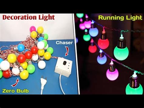 How To Make Diwali Decoration Light At Home Running Zero Bulb