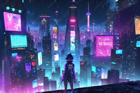 Cyberpunk Girl, Anime, Character Design, Concept Art, Beautiful Girl ...