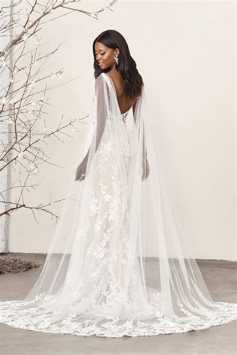 44394: Lace Fit and Flare Bridal Gown with Plunging V-Neckline