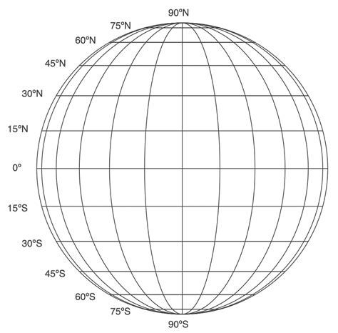 Lines Of Latitude And Longitude Labeled