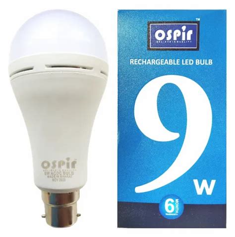 Round Ospir W Acdc Rechargeable Led Bulb B W W At Rs