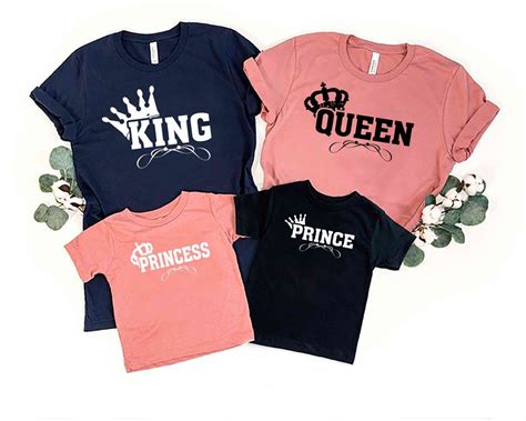 King and Queen Shirts, King Queen Prince Princess Shirts, Family Outfit ...