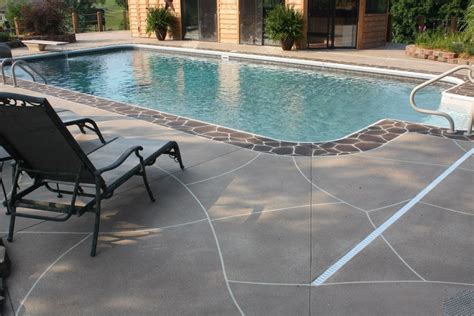 Stamped Concrete Pool Deck Traditional Pool Cincinnati By