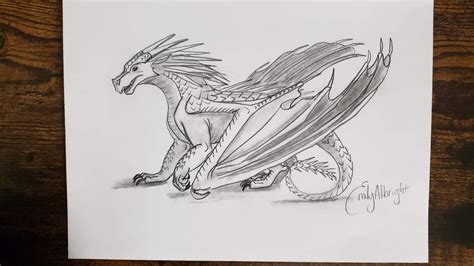 How To Draw Icewing Wings Of Fire Dragon Art With Albright Presents