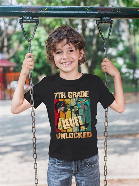 Kids T Shirts 7th Grade Level Unlocked Back To School Seventh Grade