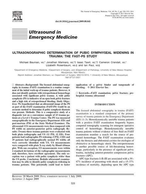 Ultrasound In Emergency Medicine Pdf Medical Ultrasound Radiography