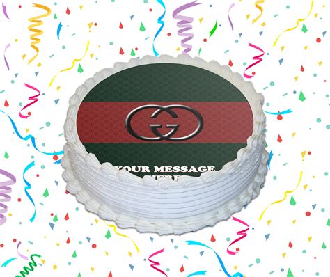 Gucci Edible Image Cake Topper Personalized Birthday Sheet Custom