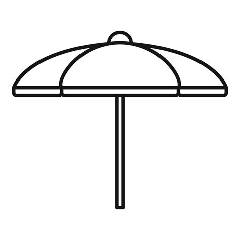 Textile Beach Umbrella Icon Outline Style 14621068 Vector Art At Vecteezy