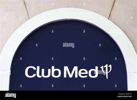 Lyon, France - June 28, 2020: Club med logo on a wall. Club Med and ...