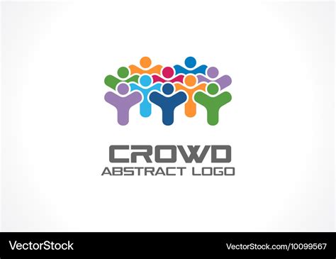 Abstract logo for business company crowd society Vector Image