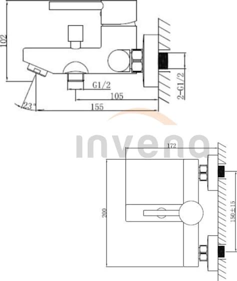 Bateria wannowa INVENA DOKOS BW 19 002 V biały chrom