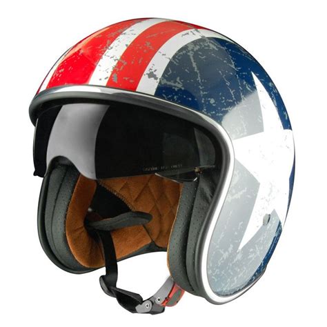 Origine Sprint Rebel Star Open Face Helmet White Motardinn