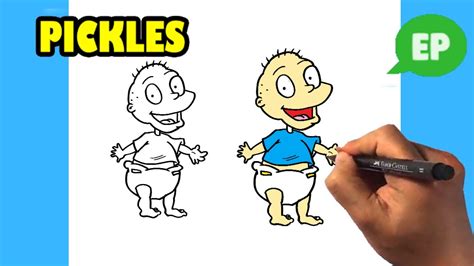 How To Draw Rugrats Tommy Pickles Easy For Beginners Youtube