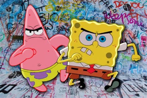 Spongebob Squarepants Graffiti In Abando, Collages by Tony Rubino ...