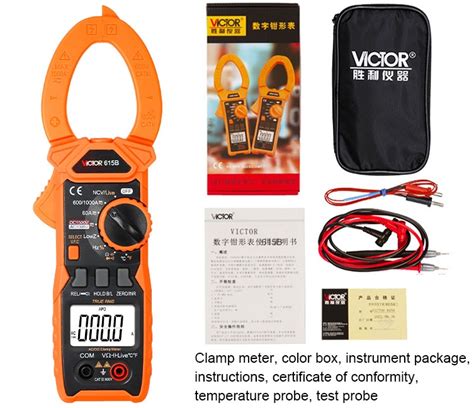 Victor B Digital Clamp Meter Measure Ac Dc Voltage Low V Ac Ac Dc