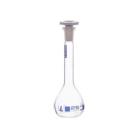 Volumetric Flask 25ml Class A Astm Polypropylene Stopper Blue — Eisco Labs