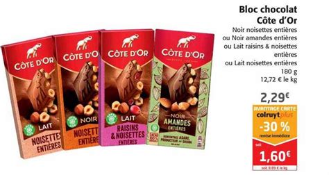 Promo Bloc Chocolat C Te D Or Chez Colruyt Icatalogue Fr