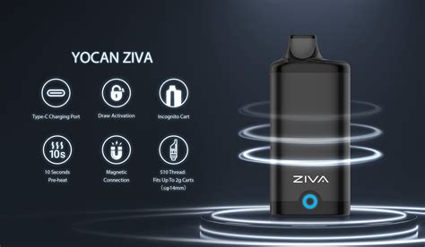 Yocan Ziva Smart Mod 510 Vape Lighter Usa