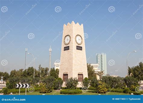 Clock Tower Roundabout In Kuwait City Editorial Stock Photo Image Of