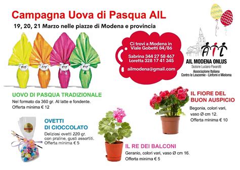 Campagna Uova Di Pasqua Ail Modena Odv