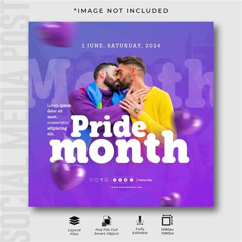 Premium Psd Pride Month Celebration Instagram Post Design Template