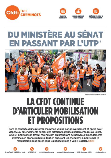 LE POINT SUR LES NÉGOCIATIONS CFDT Cheminots