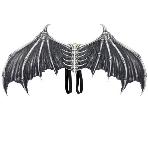 Hemoton 1pc Halloween Non Woven Devil Bone Wings Creative Foldable