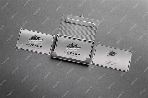 Premium PSD | Metal business card mockup