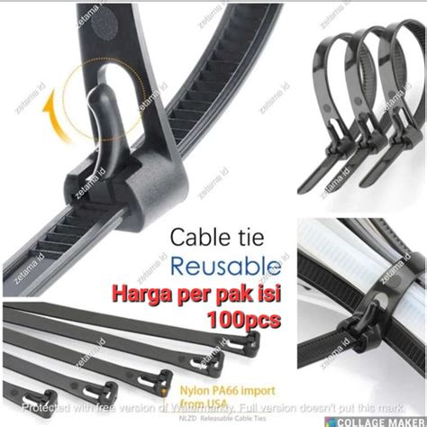 Jual Kabel Ties Reusable Kabel Tis Buka Tutup Isi 100 Pak NL150