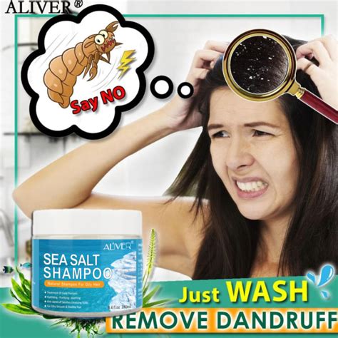 Quickly Remove Dandruff Aliver Sea Salt Shampoo Dandruff Lice Remover Shampoo Sea Salt Shampoo