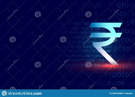 Digital Rupee Symbol Gold Colors Version Cbdc Stock Illustration