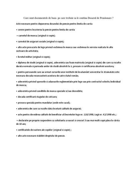 Acte Necesare Pentru Incasare Pensie Pe Card Lista Completa Si