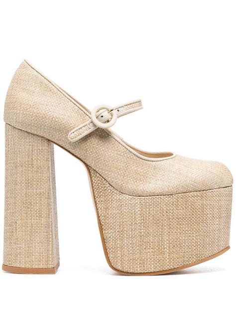 Cult Gaia Angelou Mm Platform Pumps Neutrals Editorialist