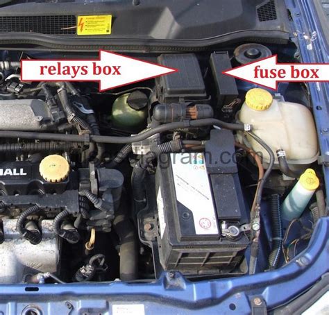 Fuse And Relay Box Diagram Opel Vauxhall Astra G