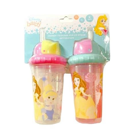 Set De Vasos Con Popote Princesas Disney Hola America