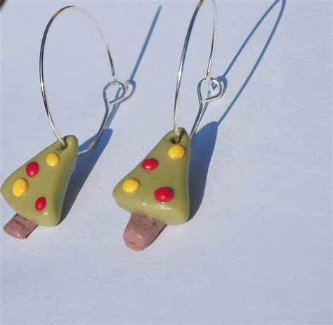 Polymer Clay Christmas Tree Earrings Etsy