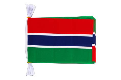 Gambia Fahnenkette 15 X 22 Cm 3 M MaxFlags FlaggenPlatz Ch